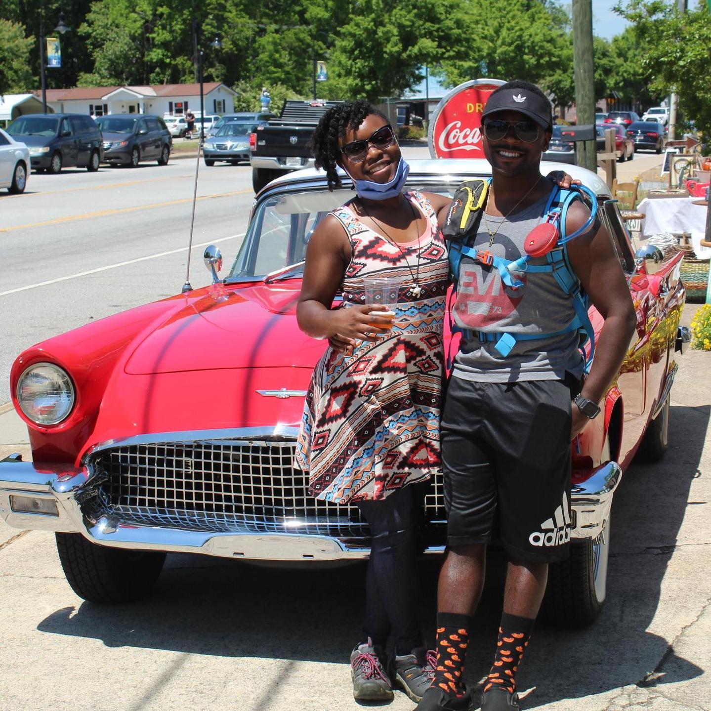 Dating while social distancing- A scenic stroll through Travelers Rest, SC.