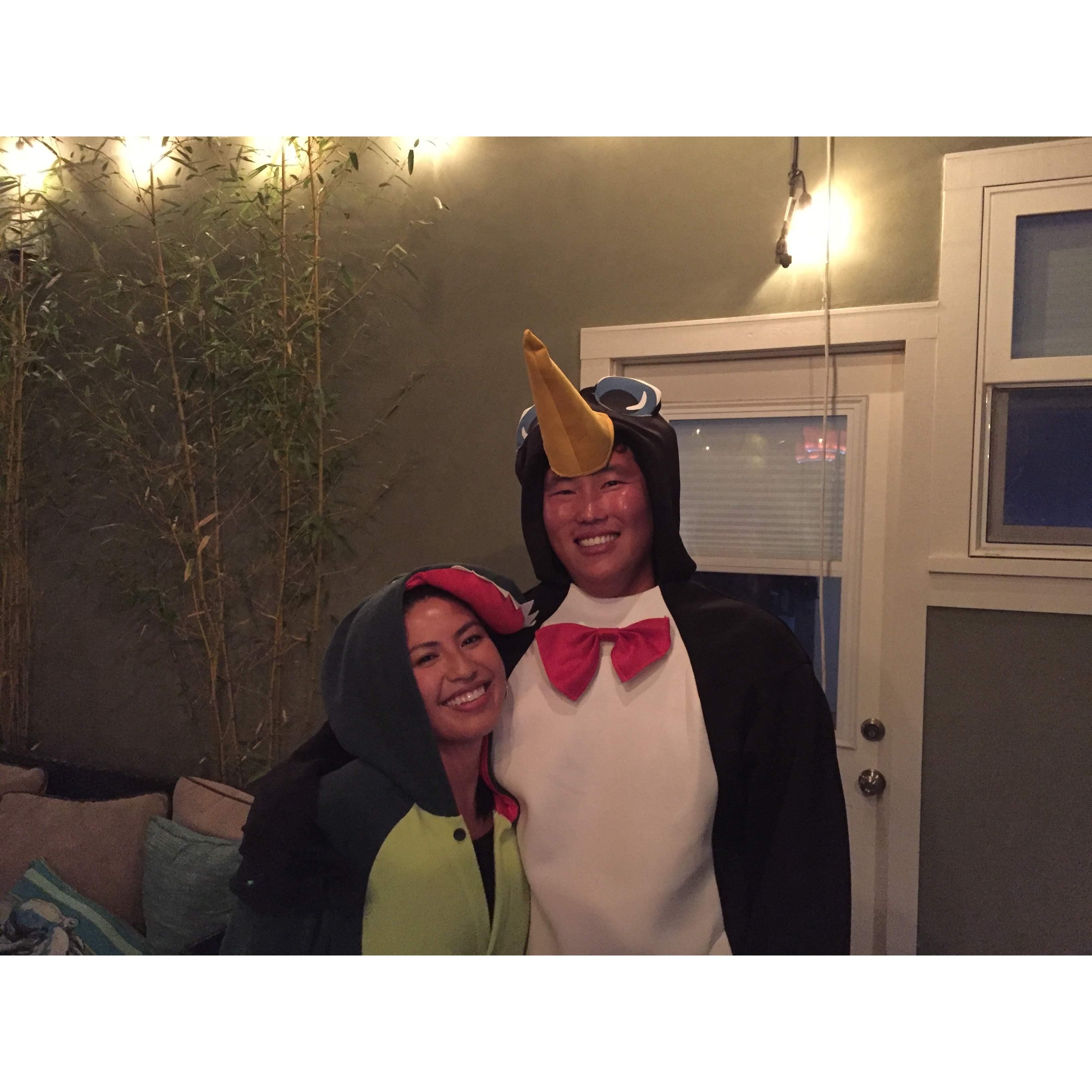 Dino and penguin life