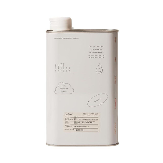 DedCool Liquid Laundry Dedtergent | Milk | Luxurious Fragrance Detergent | Removes Stains | Infused with Natural Essential Oils | Non-Toxic | 60 Washes | 32 fl oz