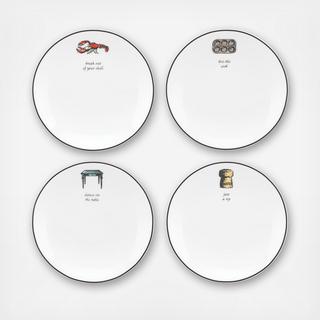 Cause A Stir Tidbit Plate, Set of 4