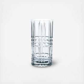 Square Long Drink Glass, Set of 4