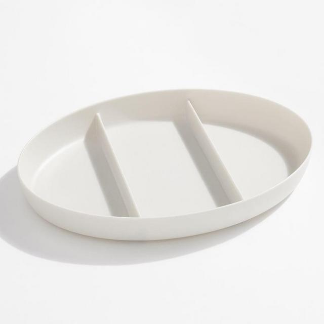 Mason Modern Melamine Triple Divided Serving Platter - Ivory