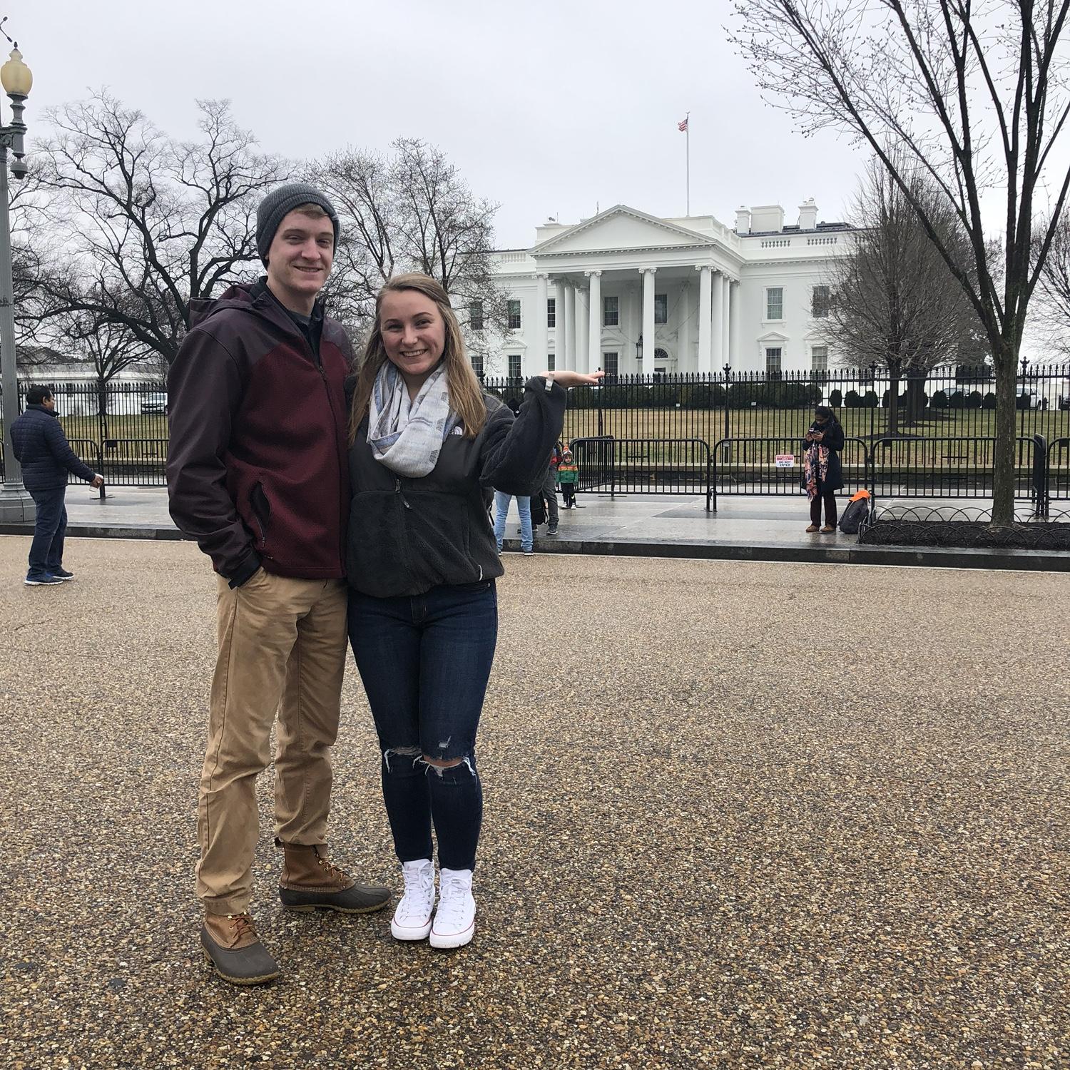 In front of the White House 🏠