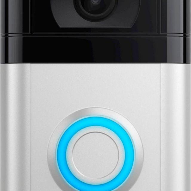 Ring - Video Doorbell 4 - Smart Wi-Fi Video Doorbell - Wired/Battery Operated - Satin Nickel
