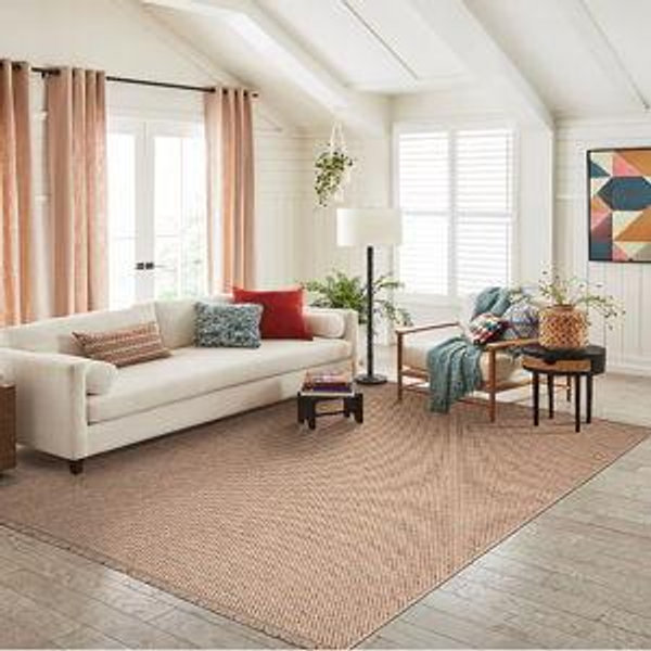 Area Rug, allen + roth Crimson Treasure 8 x 10 (ft) Flatweave Polypropylene Multicolor Rectangular Indoor/Outdoor