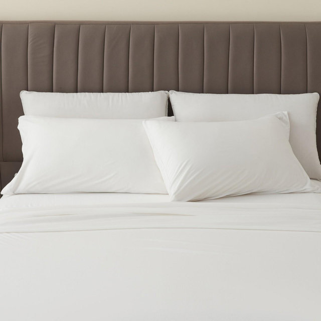 Great Bay Home Heathered Melange T-Shirt Jersey Knit Cotton Sheet Set