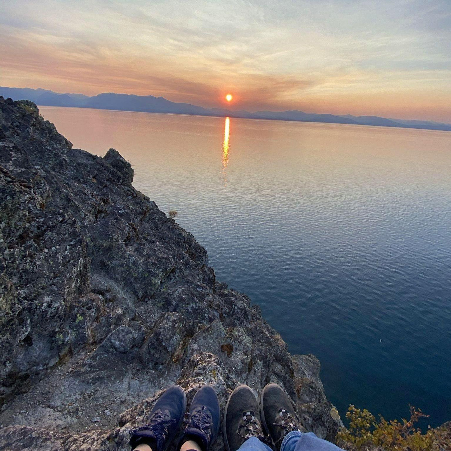 October 2020. Taking deep breaths and admiring Lake Tahoe’s calm beauty.