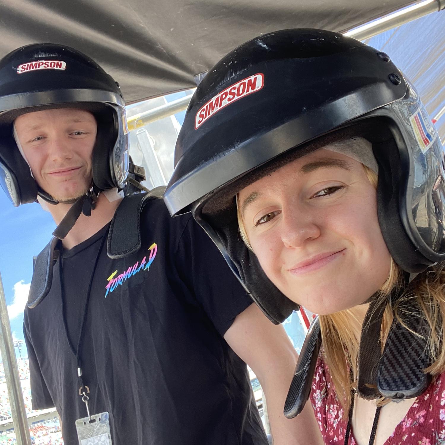At Daytona beach, NASCAR racing experience