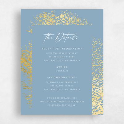 Dusty Blue Wedding Enclosure - Santini Foil