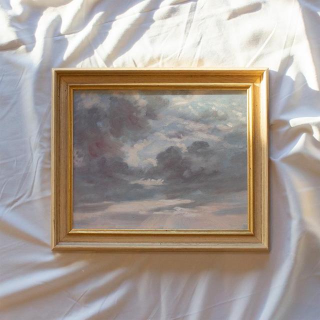 vintage framed cloud painting