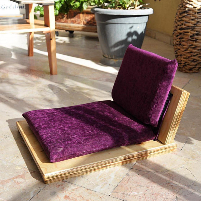 Floor seat, step board. Yoga and sports chair. Zippered with 2 cushions. housewarming gift