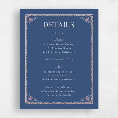 Dark Cobalt, Blue Wedding Enclosure - Maglorie