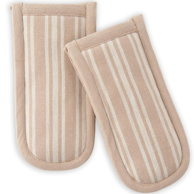 Pan Handle Cover for Cast Iron Skillet, Hot Pot Handle Holder, Heat Resistant Sleeve, 3 in x 6 in, 2 Pack, Tan Oeko-Tex Cotton