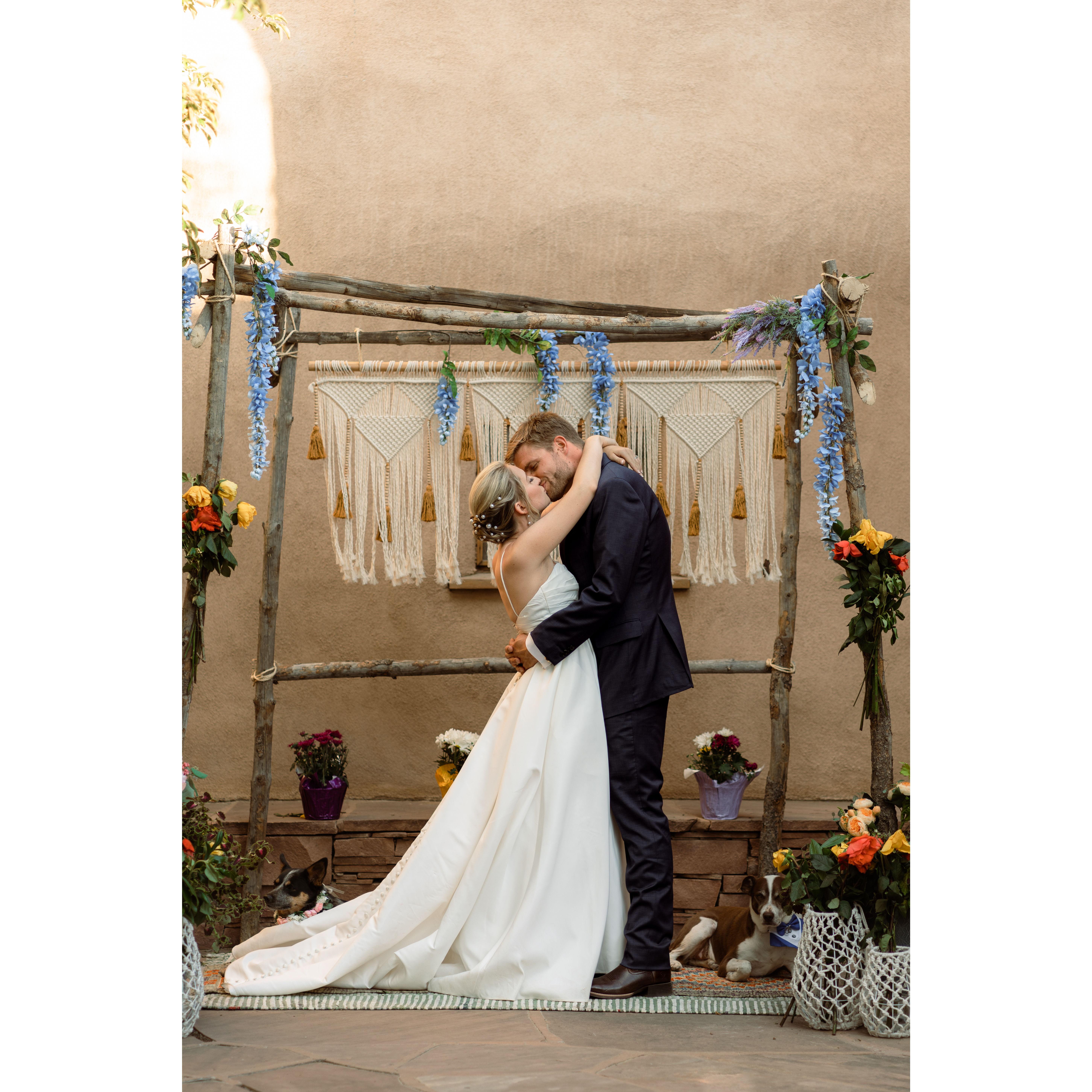 That special kiss when you marry your favorite person.