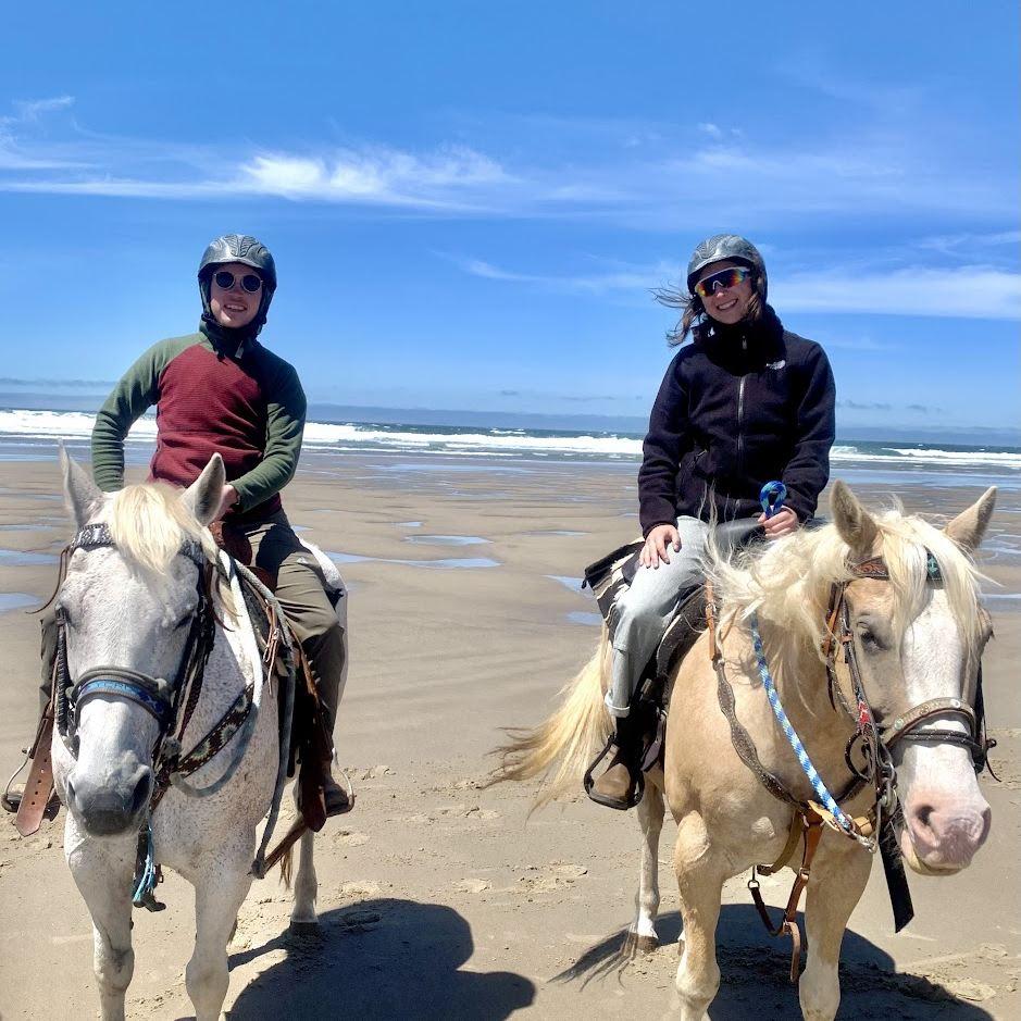 Horseback riding at Neakahnie-Manzanita State Park in Nehalem, Oregon