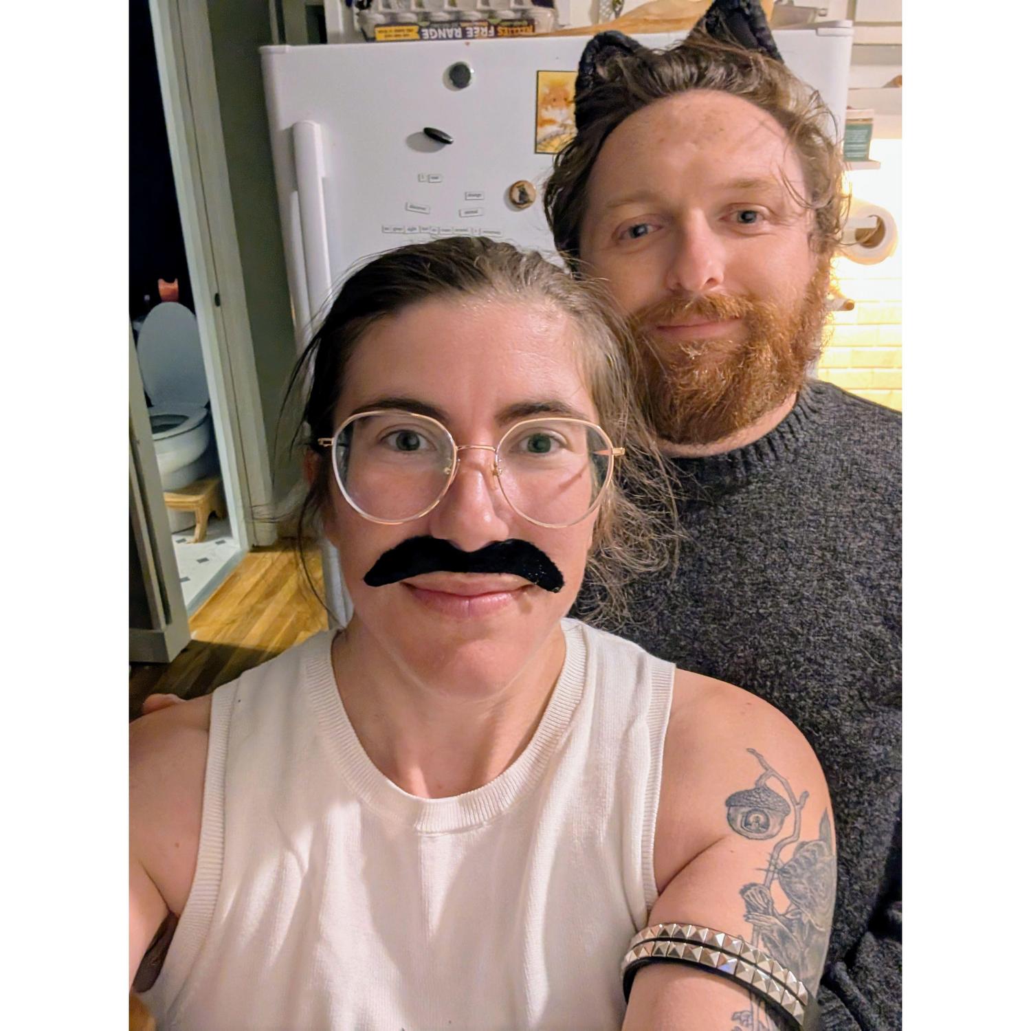 This year's Halloween costume (our first ever) was Freddie Mercury and one of his beloved cats