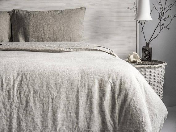 Linen Duvet Cover - Graphite Gray