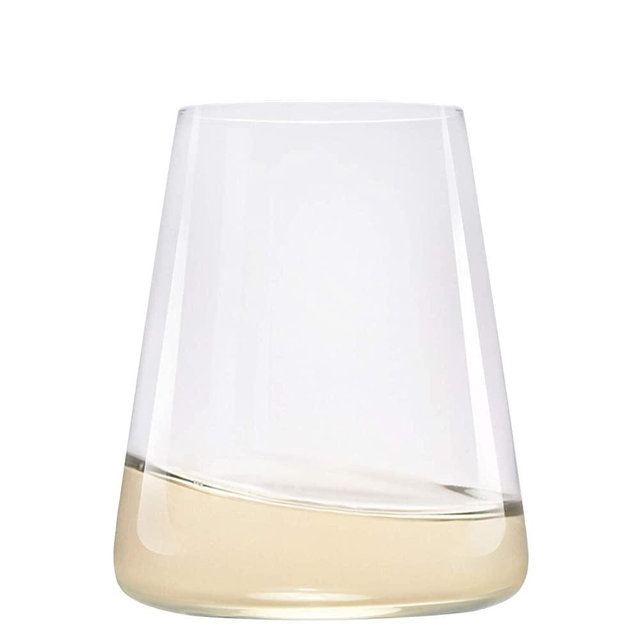 Stolzle Lausitz Power German Made Crystal Stemless White Wine Glass, Set of 4