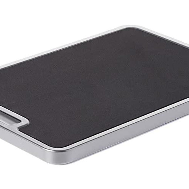 Nifty Medium Appliance Rolling Tray - Silver, Home Kitchen Counter Organizer, Integrated Rolling System, Non-Slip Pad Top for Coffee Maker, Stand Mixer, Blender, Toaster