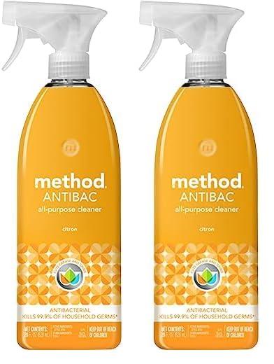 Method Antibacterial All-Purpose Cleaner Spray, Citron, Kills 99.9% of Household Germs, 28 Fl Oz (Pack of 2)