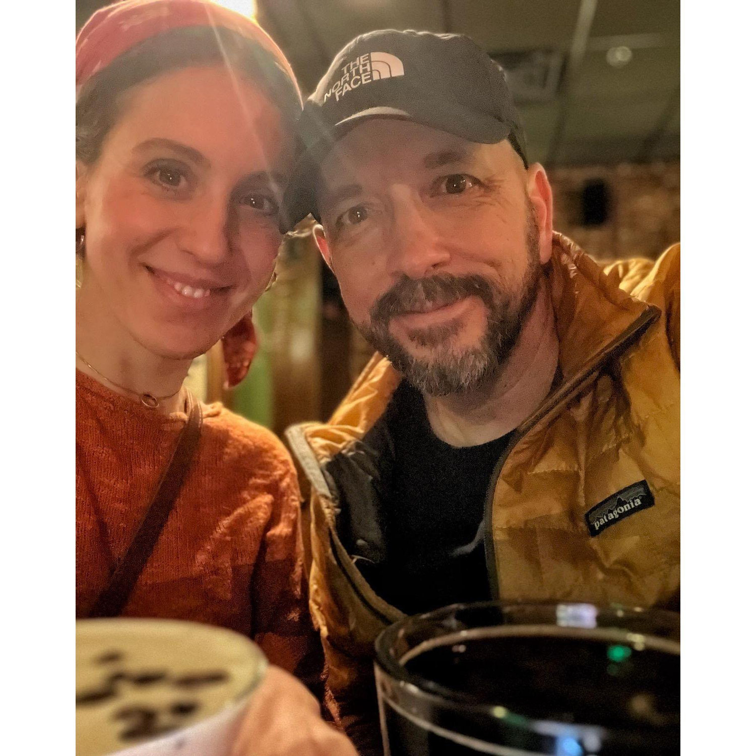 Taken in Asheville, right after we made our relationship Facebook official from this bar :)