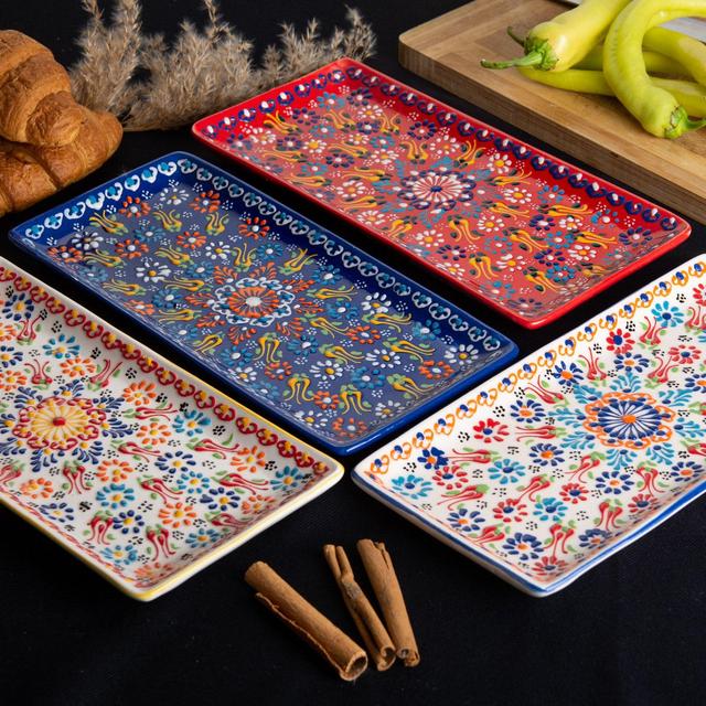 Ceramic Tray Plate 13cm, Handmade Turkish...