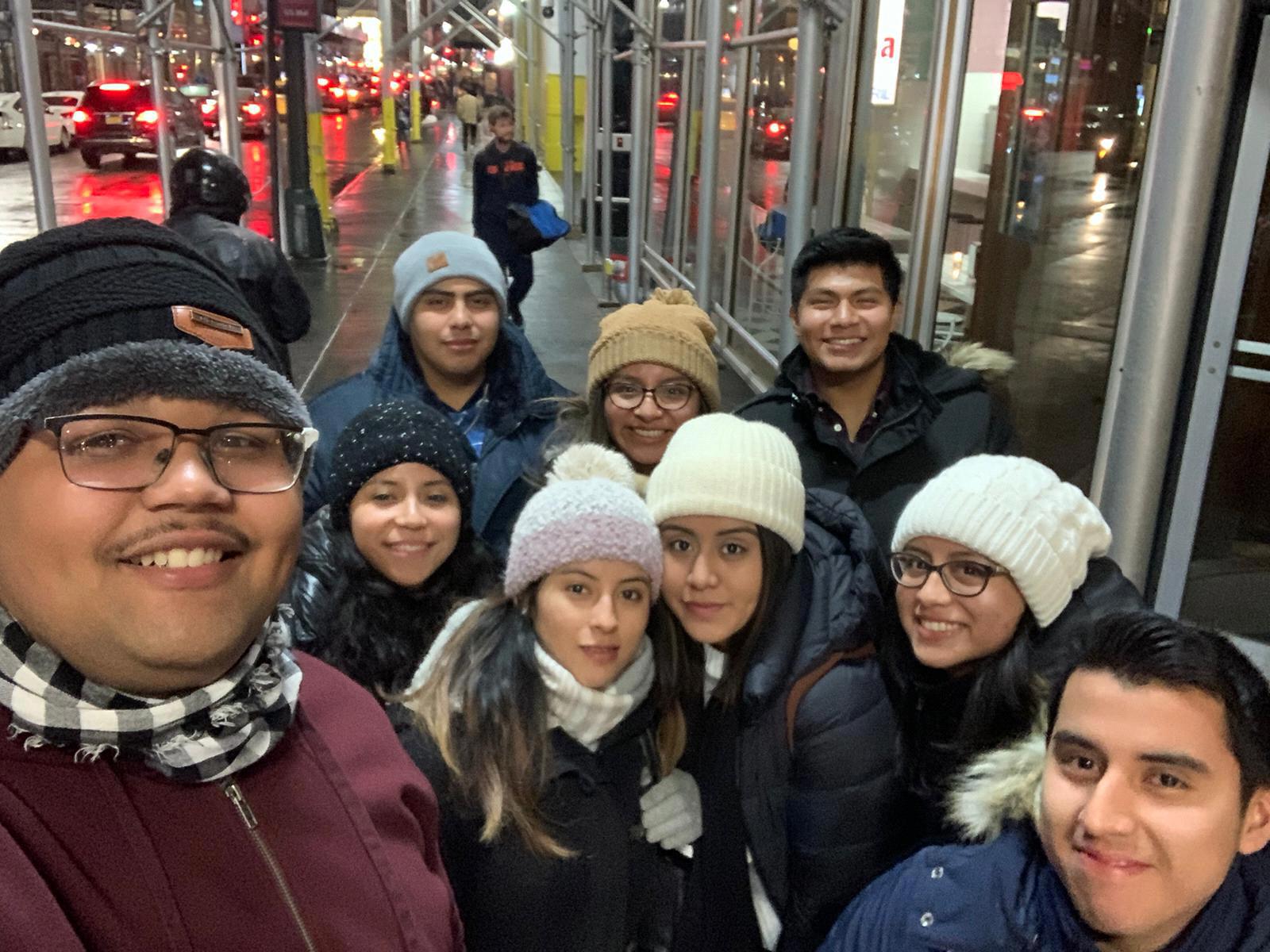 With friends in the city