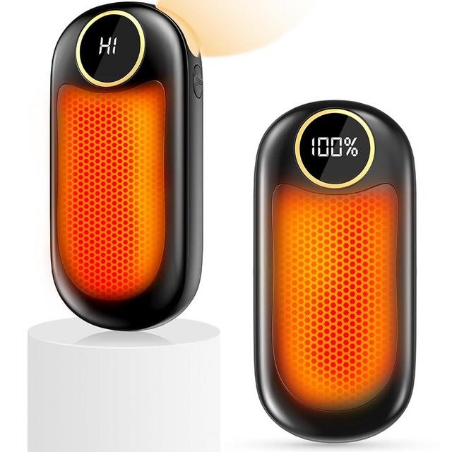 Hand Warmers Rechargeable, 7000mAh Electric Hand Warmers Up to 18Hrs Warmth, Dual-Sided Hand Warmers with LED Display, Great Gift for Christmas/Outdoors/Hunting/Camping, Women Mens Gift