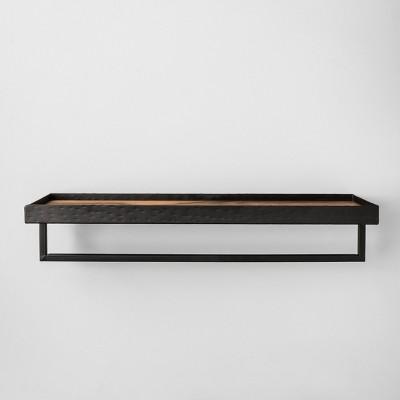 Bathroom Towel Bar & Shelf Black - Hearth & Hand™ with Magnolia