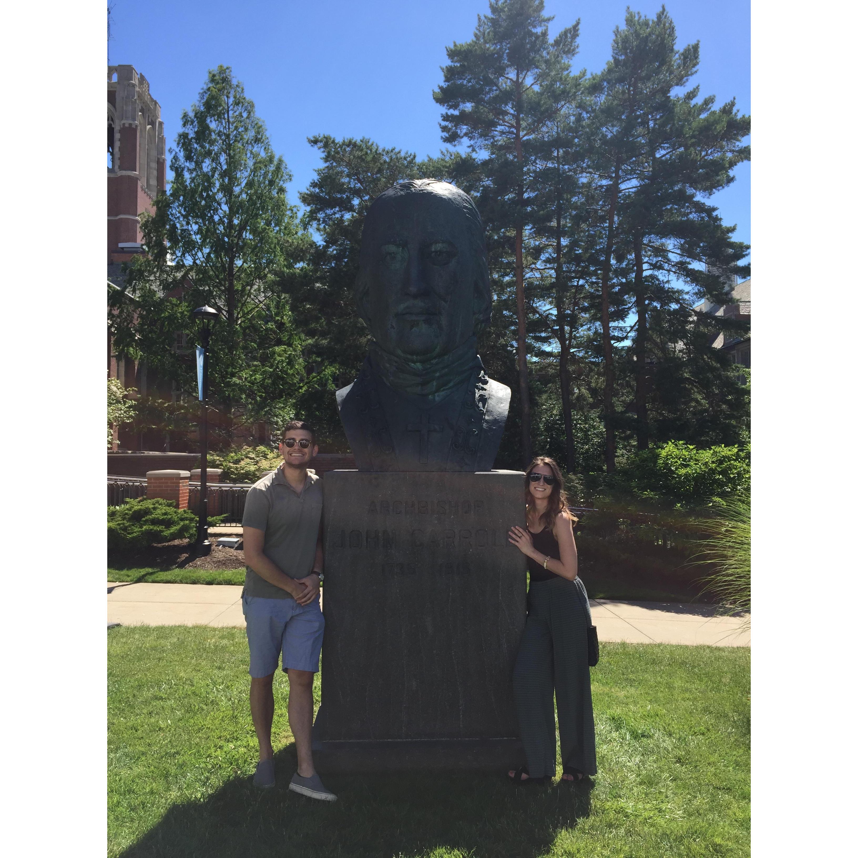 We met at John Carroll, so naturally he is a big part of our picture.