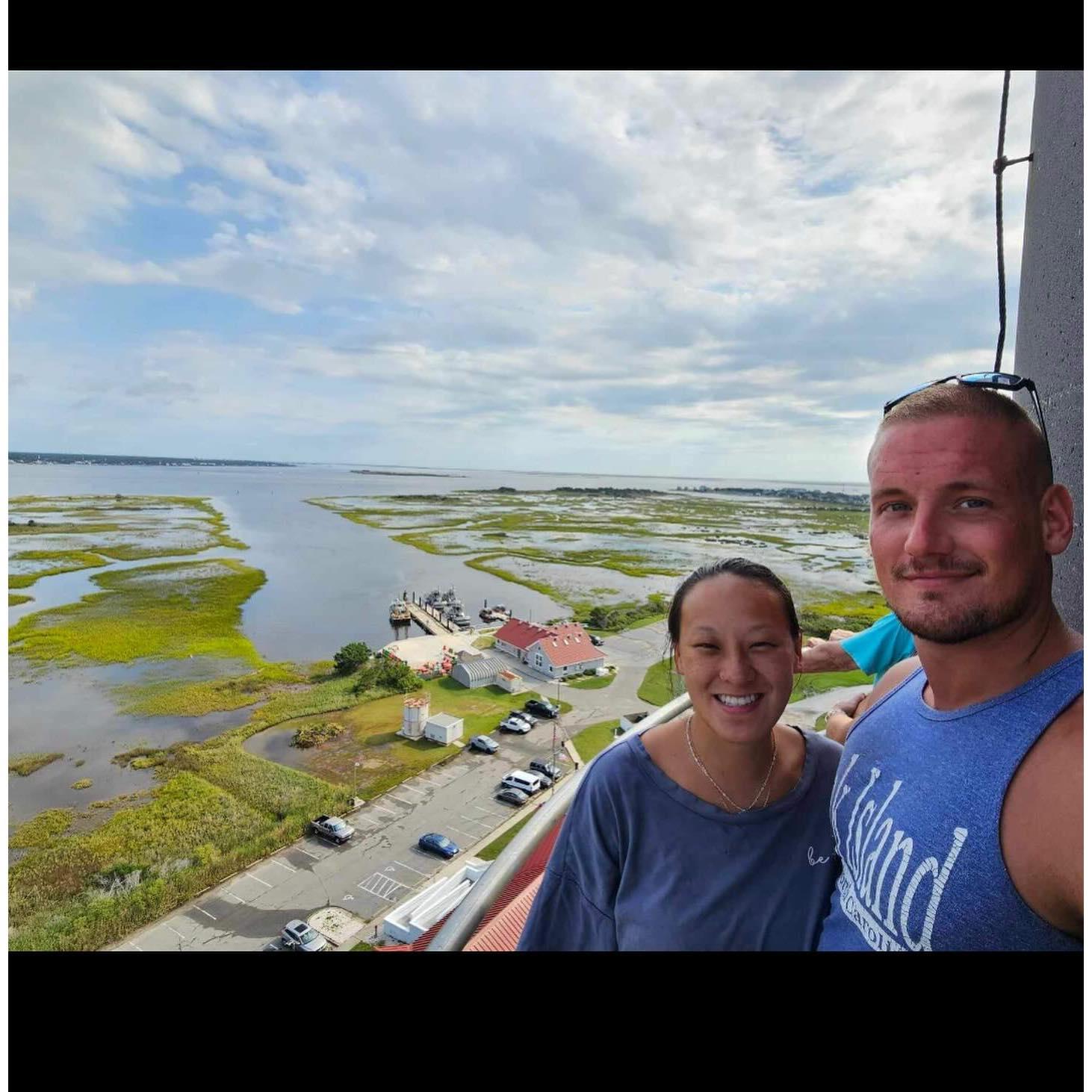 Top of the Oak Island Lighthouse