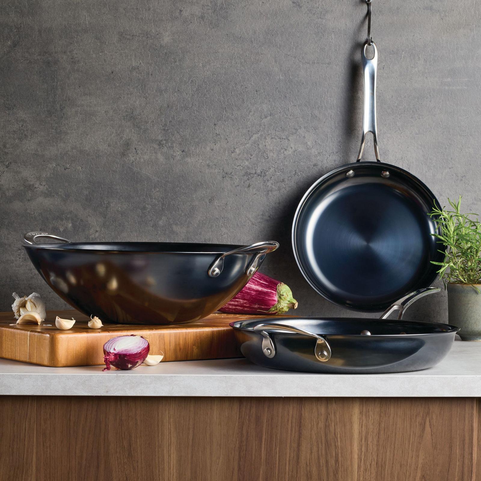 Anolon, Everlast N2 Carbon Steel Wok | Zola
