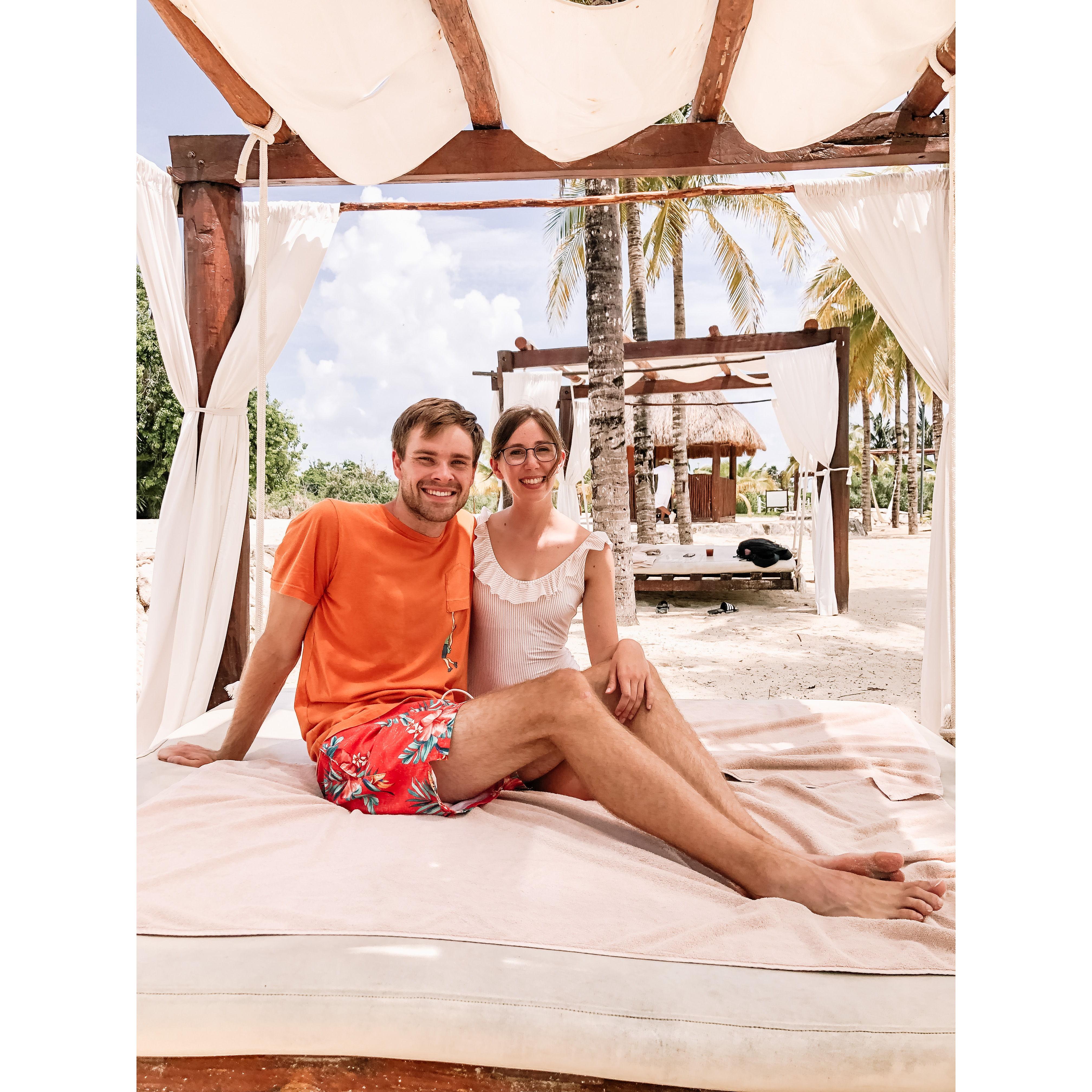 Cancun, Mexico in September 2021 for our first anniversary.