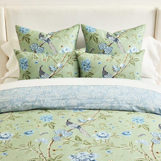 Kravet Meadowlark Reversible Duvet Cover, Green Multi, Full/Queen