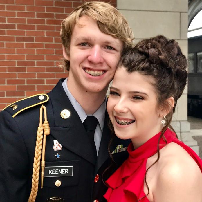 2018- our first dance together, military ball our sophomore year of high school