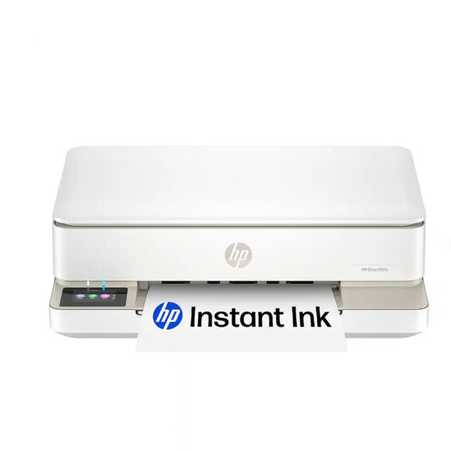 HP - Envy 6155e Wireless AI-Enabled All-in-One Inkjet Printer with 3 Months of Instant Ink - White