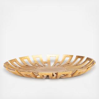 Round Gold Decorative Aluminum Tray