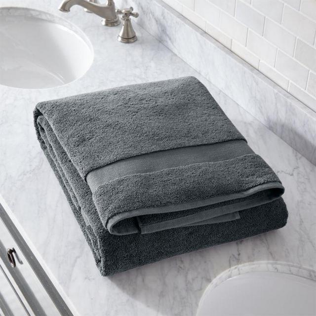 Turkish Cotton 800-Gram Slate Grey Bath Sheet