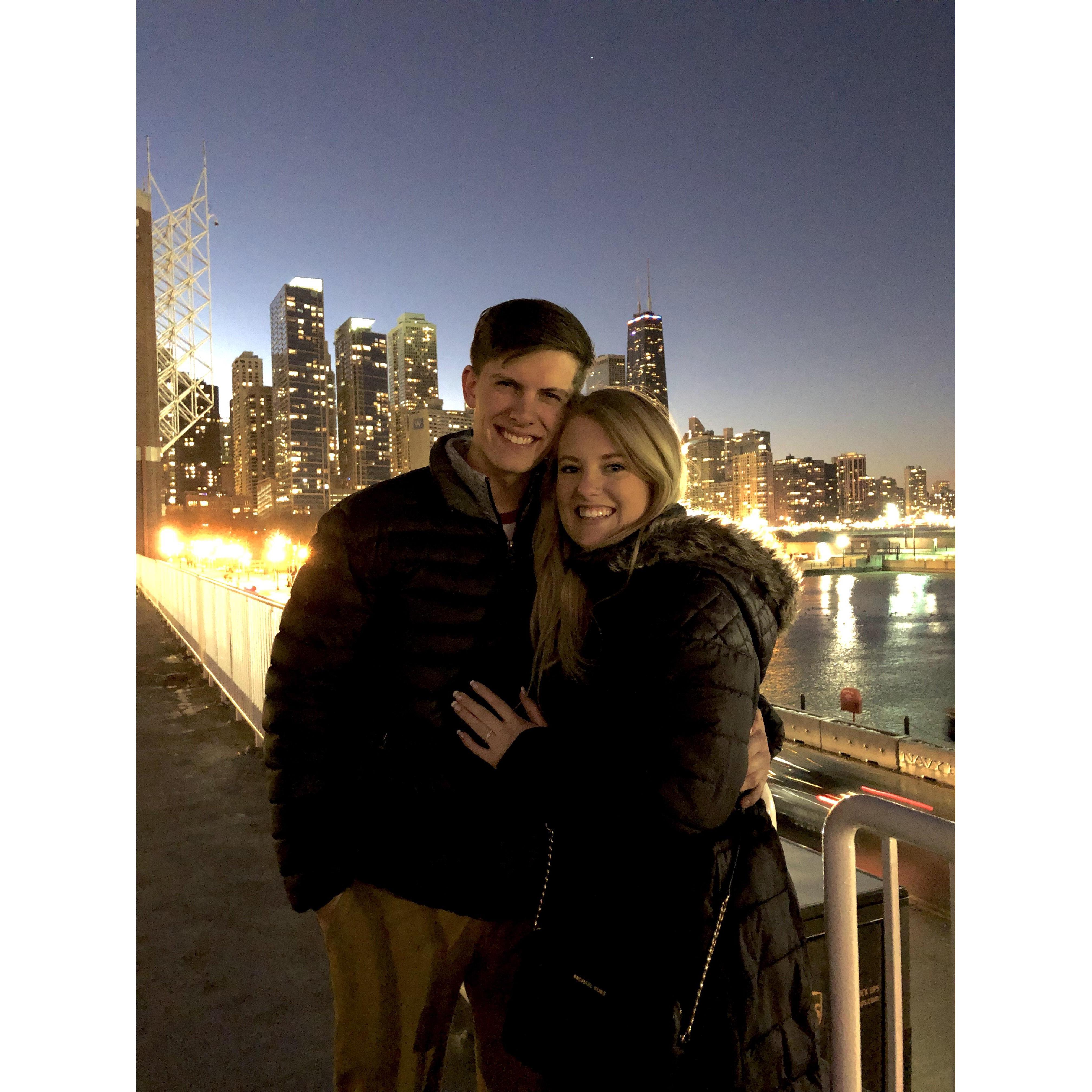 The night he proposed. January 2019.