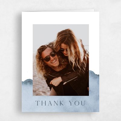 Denim Blue Wedding Thank You - Cello Photo