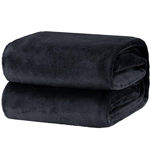 Bedsure Fleece Blanket Queen Size Dark Grey Lightweight Super Soft Cozy Luxury Bed Blanket Microfiber