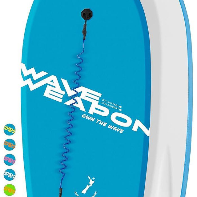 Own the Wave 'Wave Weapon' Bodyboard with Premium Leash, Lightweight with EPS Core
