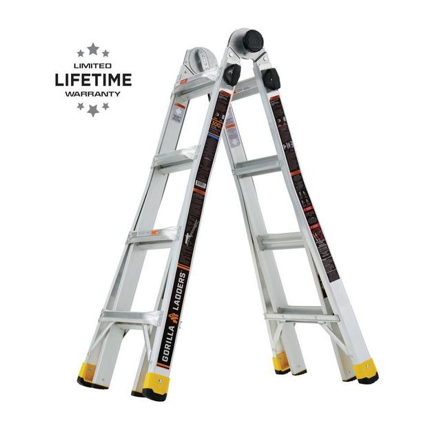 18 ft. Reach MPXA Aluminum Multi-Position Ladder with 300 lbs. Load Capacity Type IA Duty Rating