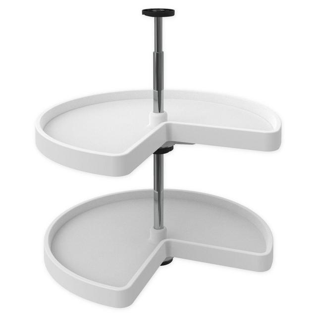 Rev-A-Shelf - 3472-24-11-52 - 24 in. White Value Line Kidney Shape Lazy Susan Set