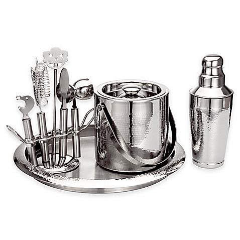 Godinger Hammered Stainless Steel Bar Set