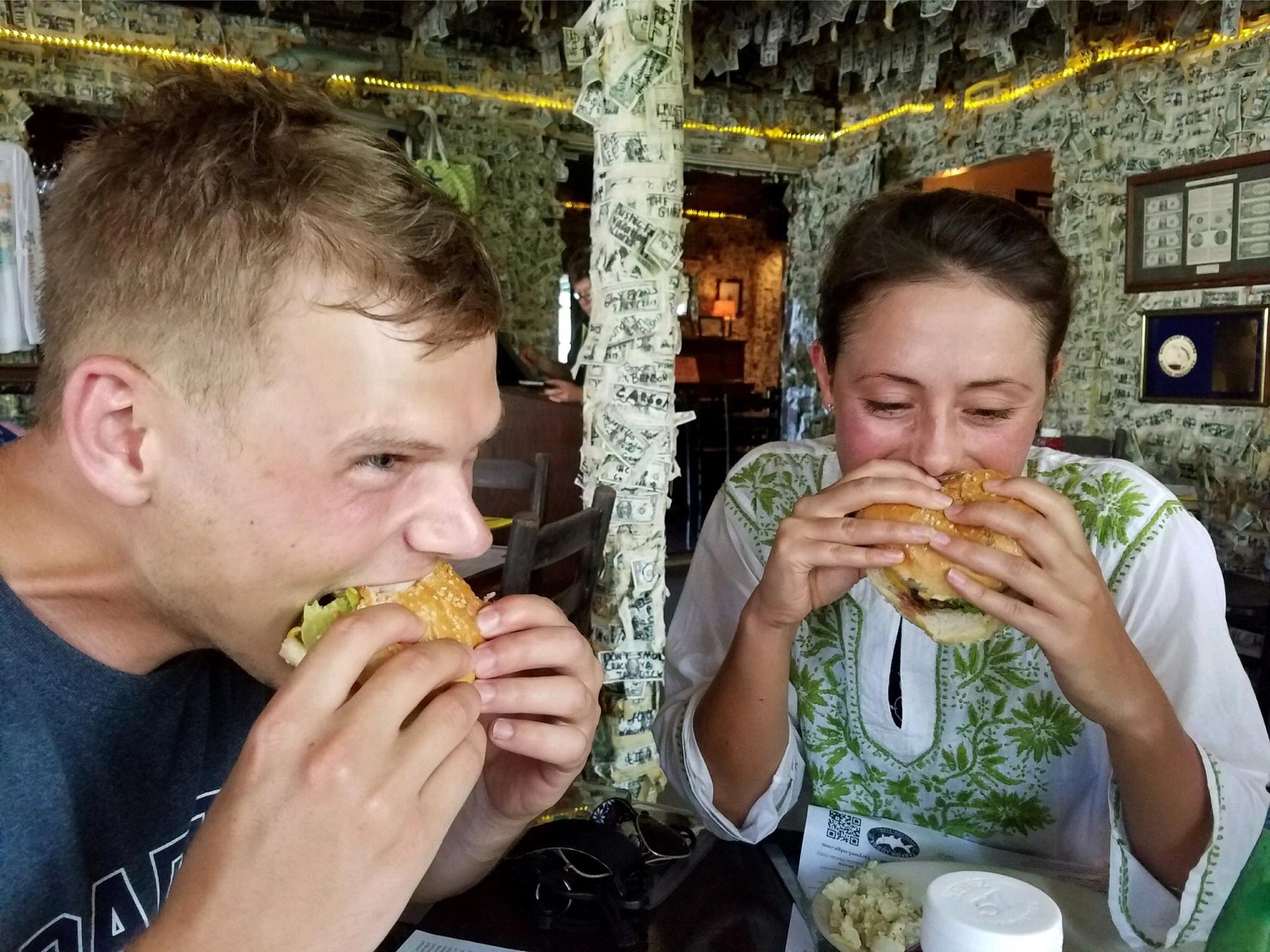 We kayaked so hard for these Cheeseburgers in Paradise!