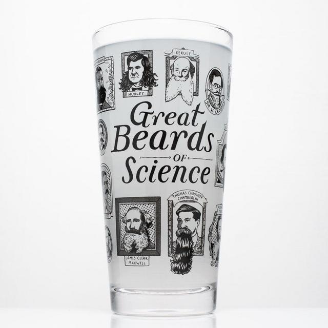 Great Beards of Science Beer Glass (12 oz)