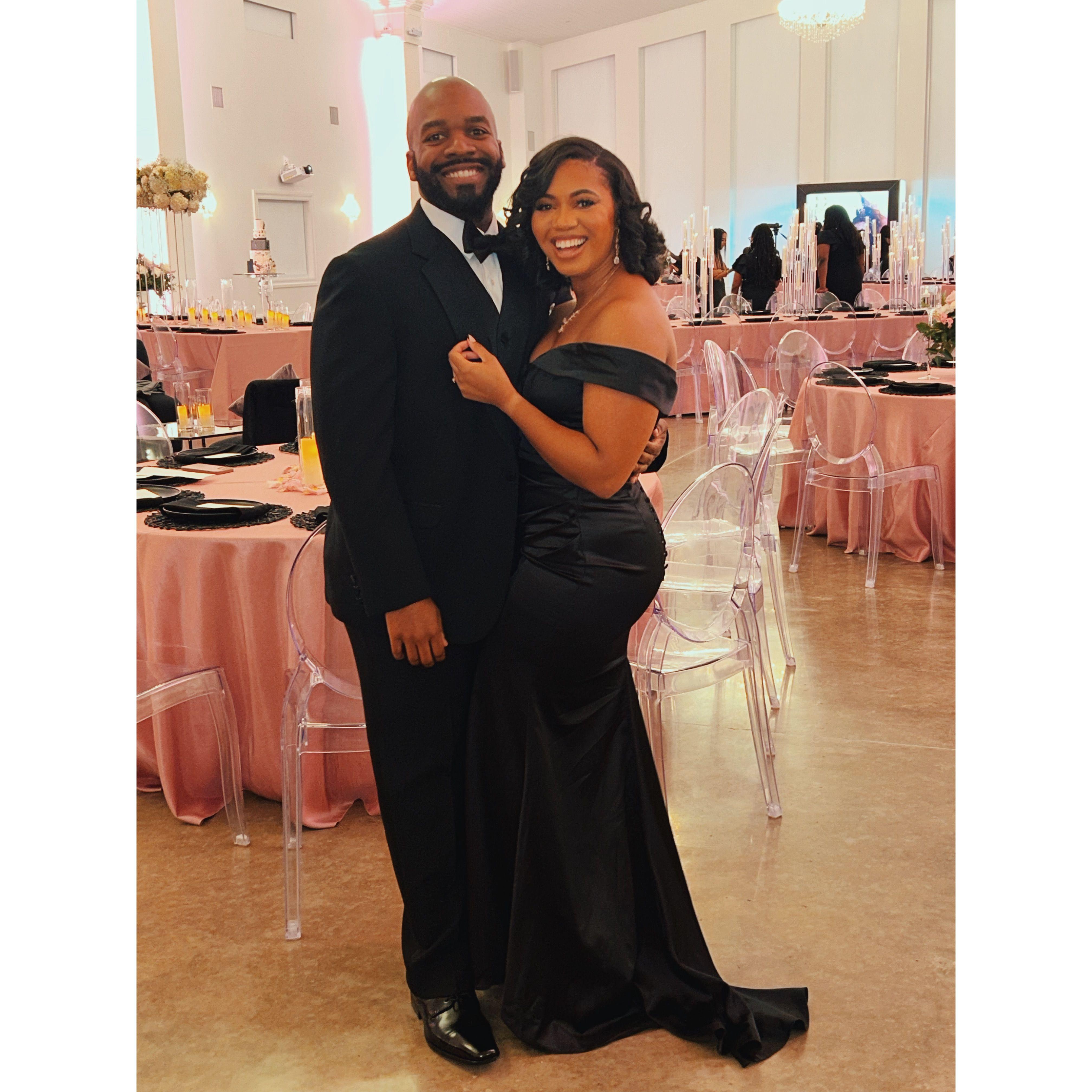 At our friends' wedding!