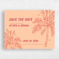 Orange Wedding Save the Date - Ocaso Landscape