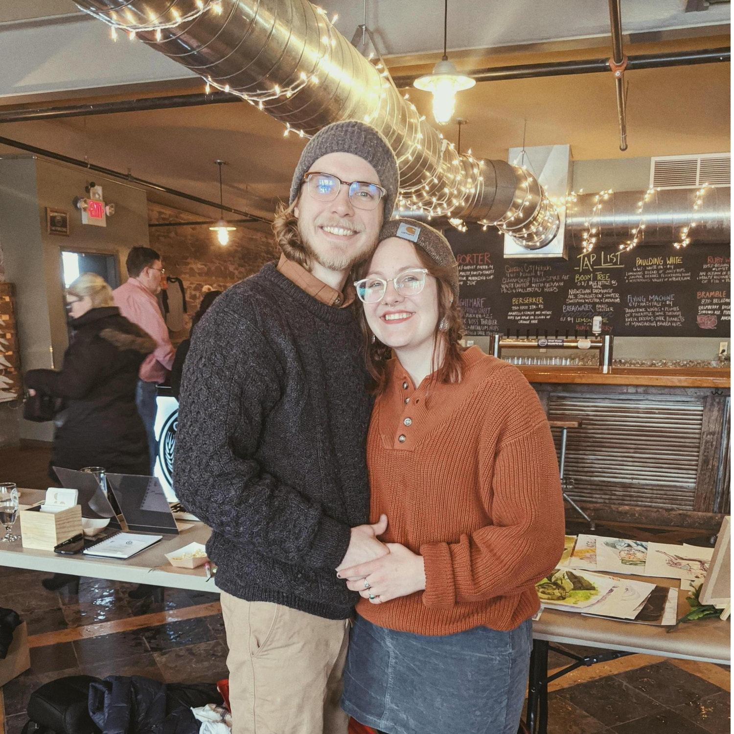 Garrett helping me out at an art show at The Ore Dock, January 2020.